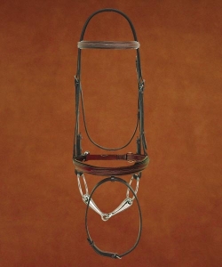 Hadfield's Raised Fancy Stitched Padded Bridle with Flash
