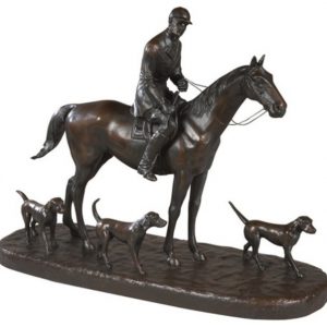 Huntsman and Hounds Statue by Oklahoma Casting